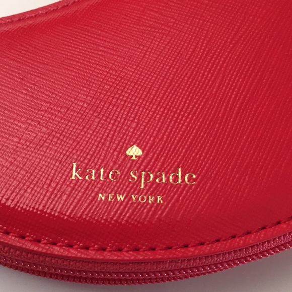 NWT Kate Spade Red Leather Chili Pepper Coin purse Wallet Keychain FOB Bag Charm - Picture 6 of 7